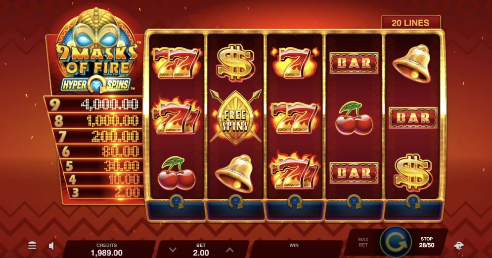 9 Masks of Fire HyperSpins Slot